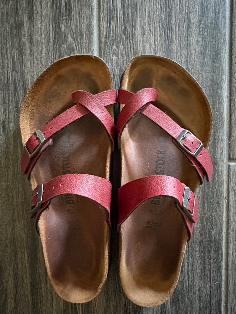 Birkenstock- Mayari Birkoflor- Red- size 38